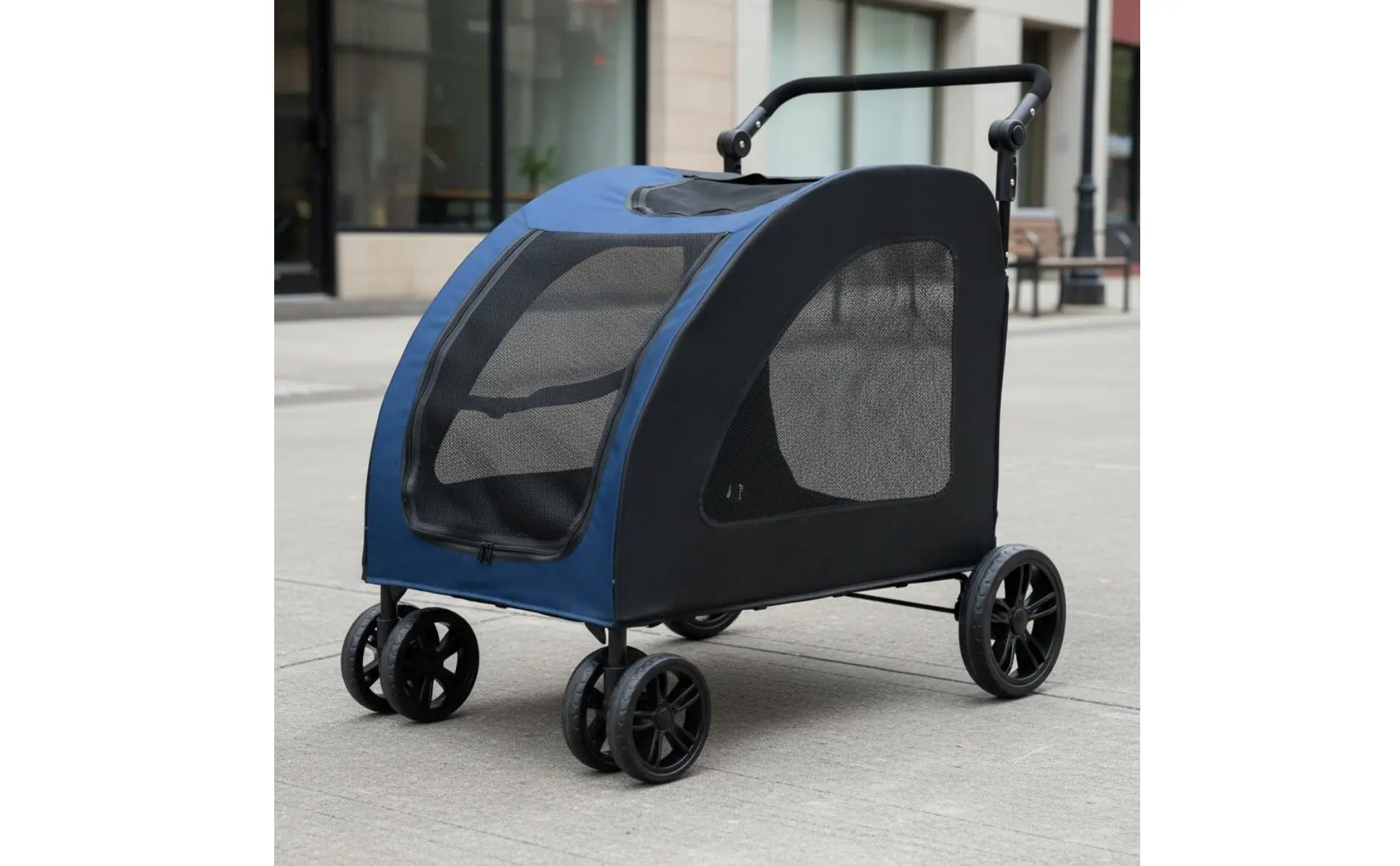 Large Dog Stroller Breathable Mesh Foldable Dog Stroller Supportive Ride Removable Liner for Outdoor Walks, Travel Large Dog Stroller Breathable Mesh Foldable Dog Stroller Supportive Ride Removable Liner for Outdoor Walks, Travel