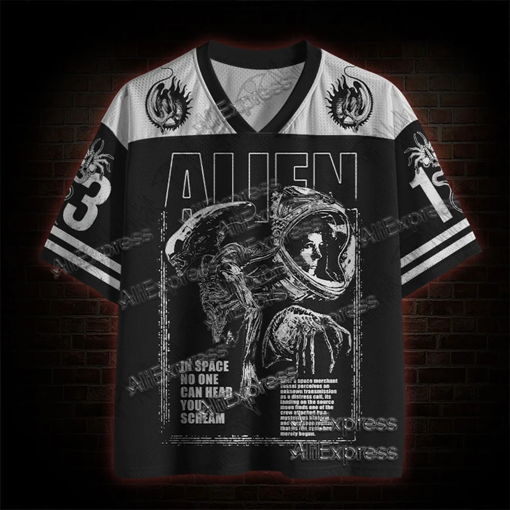 (ZZ) New Dark Series, Street Trendy Quick Drying Mesh Jersey, Sports Breathable Adult V-neck T-shirt, Handsome and Comfortable