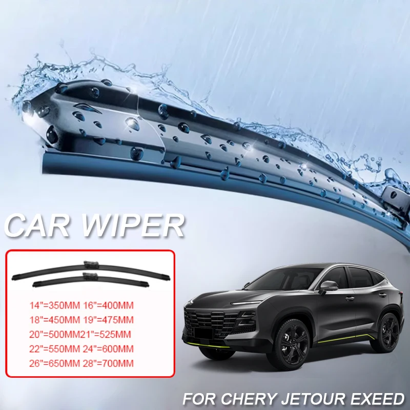 

2PCS For Chery Exeed EXLANTIX ES ET LX RX TXL VX JETOUR DASHING T1 T2 X70 X90 PLUS KAIYI X3 X7 KUNLUN Car Blade Windshield Wiper