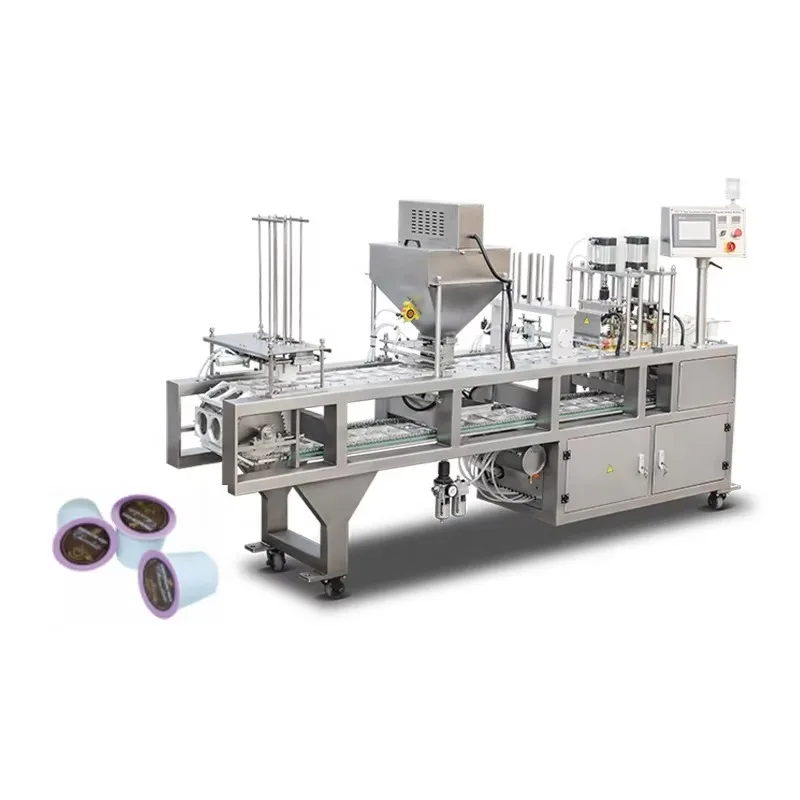 190524M Automatic Semi-pneumatic Filling Machine and Sealing Machine Water Cup Filling and Sealing Machine
