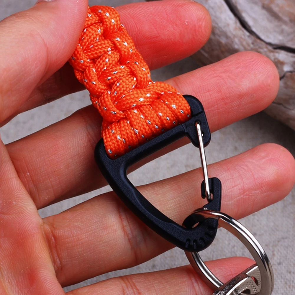 19 Styles Self-Defense Emergency Survival Backpack Key Ring Paracord Keychain Parachute Cord Lanyard Triangle Buckle