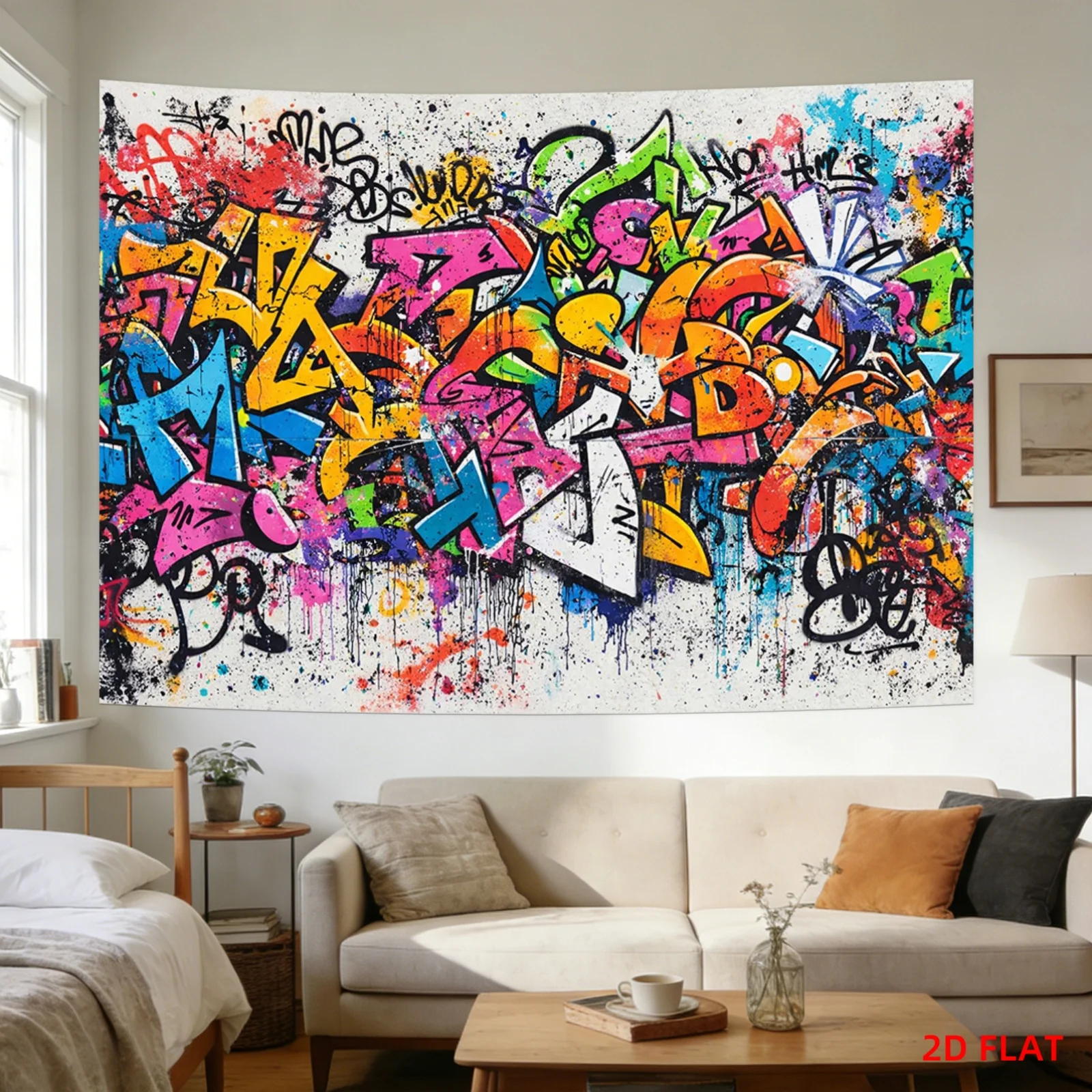 Renkli Grafiti Duvar Halısı, K - Photography Urban incelemesi ve fiyatı