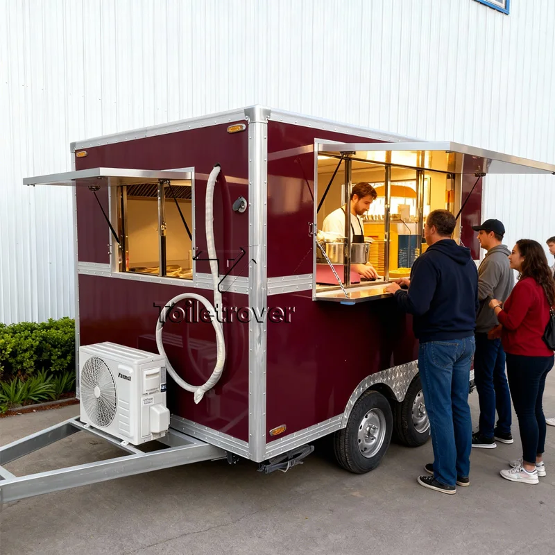 

Outdoor Street Food Trailer Doner Kebab Vintage Mobile Food Truck Hot Dog Pizza Commercial Food Trailer UK Standards for Sale