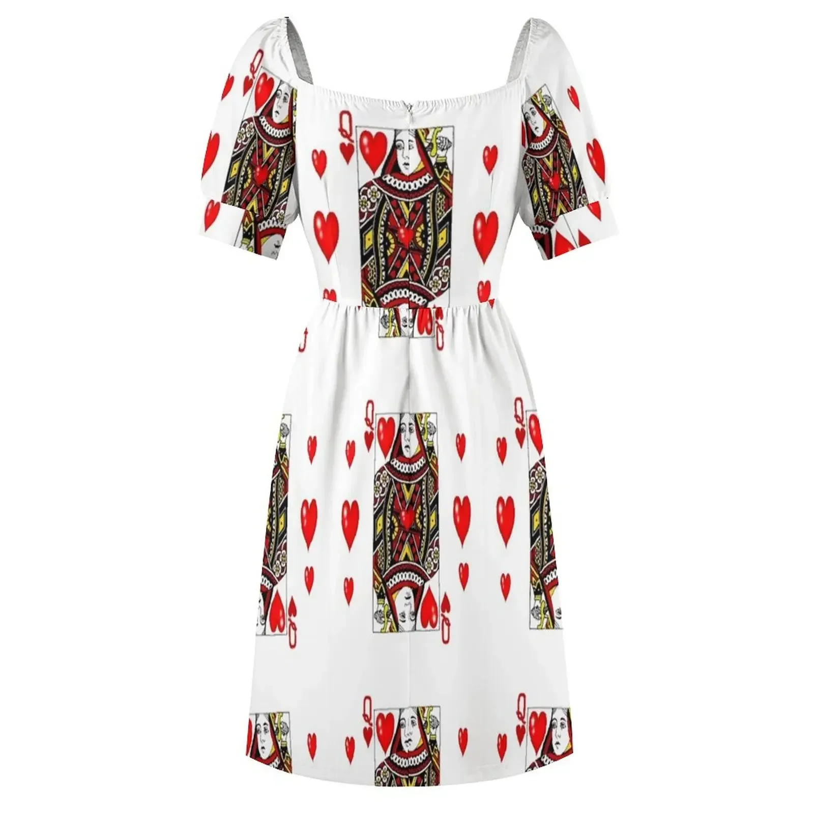 QUEEN OF HEARTS SUIT CASINO PLAYING FACE CARD VALENTINES Sleeveless Dress beach dresses women's clothing korea stylish Dress