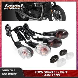 Front Rear LED Turn Signal Light For Street Twin Scrambler 900 2016 2017-2023 Motorcycle Accessories Indicator Blinker Lamp Lens