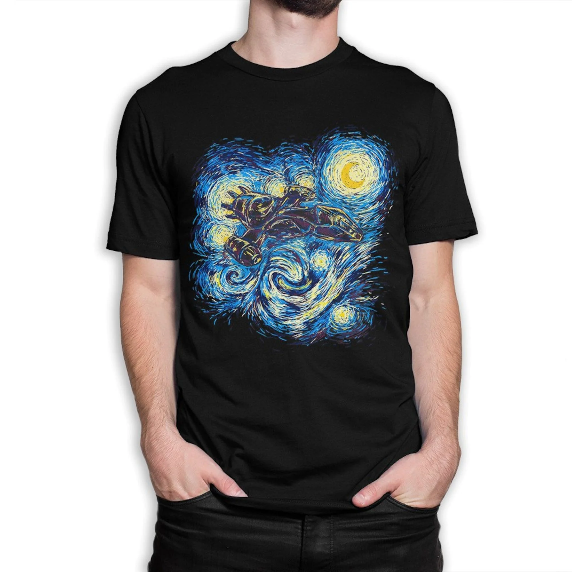 Firefly Serenity Starry Night T Shirt Van Gogh Men'S And Women'S Sizes Bf 136