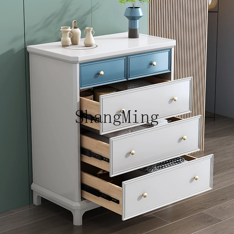 FG good-looking  solid wood light luxury living room room bedside master bedroom cabinet locker storage drawer cabinet