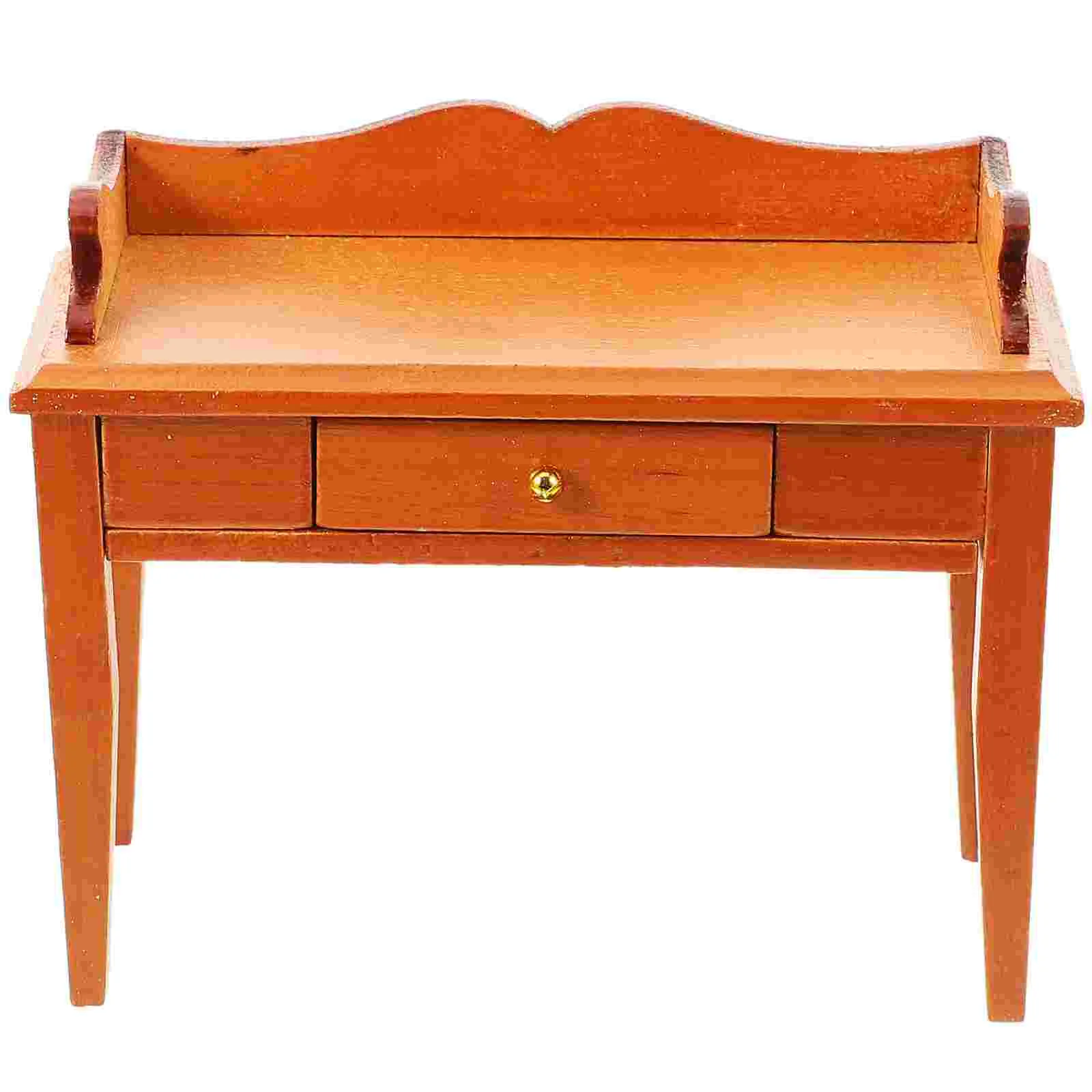 

House Furniture School Table Statue Bedside Wooden Mini Dollhouse Writing Desk