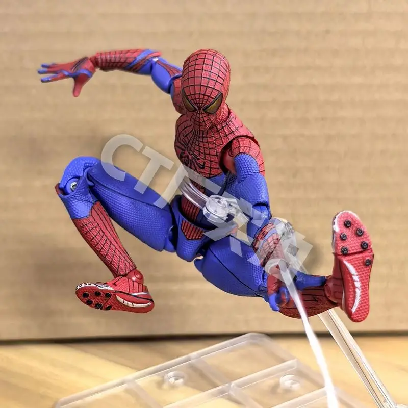 Ct Toys Spiderman Mafex 001 شخصية بيتر باركر أندرو غارفيلد - لعبة نموذج الرسوم المتحركة المذهلة Spider-Man Shf القابلة للجمع #3