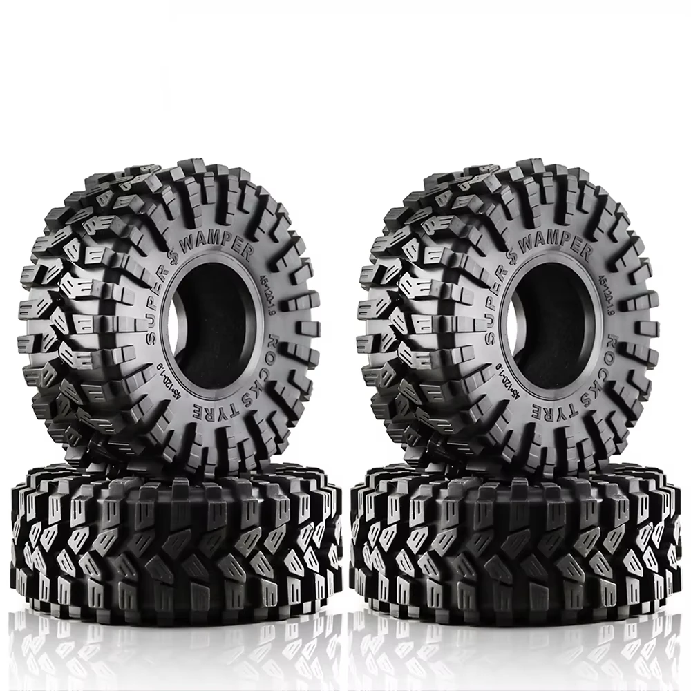 

4pcs 1.9" Wheel Tires All-Terrain 120*48mm for 1:10 RC Rock Buggy Crawler Car TRX4 Axial SCX10 90046 Capra D90