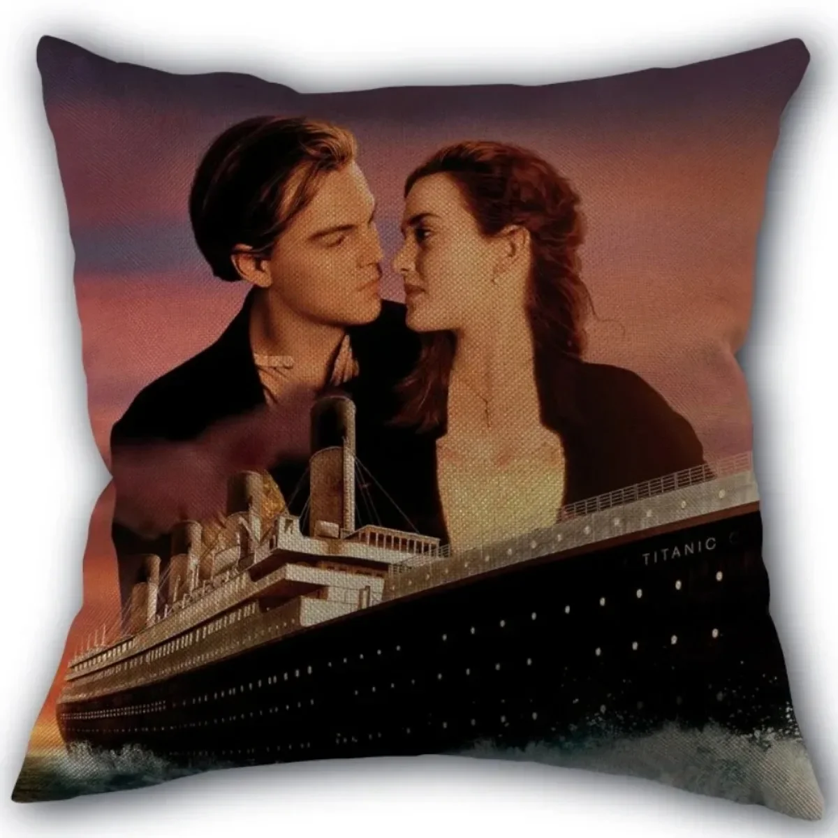 New Custom Titanic TV Pillowcase Cotton Fabric Square Zipper Pillowcase 45X45cm Wedding Decorative Pillow cover