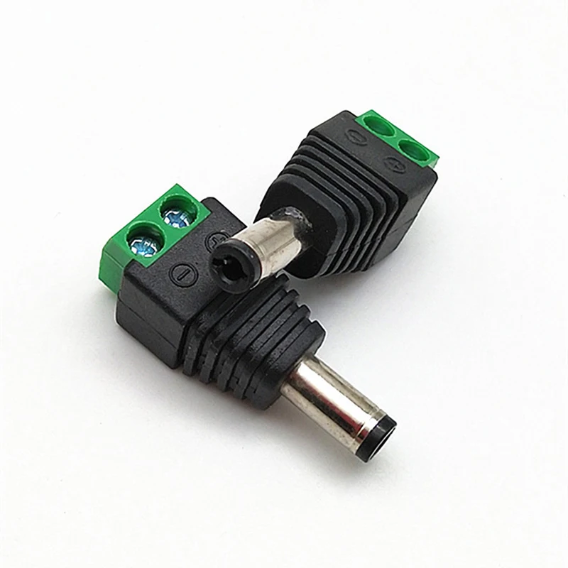 

5/10PCS DC 12V Male Connectors 2.1*5.5mm Power Plug Adapter Jacks Sockets Connector For Signal Color LED Strip CCTV Camera