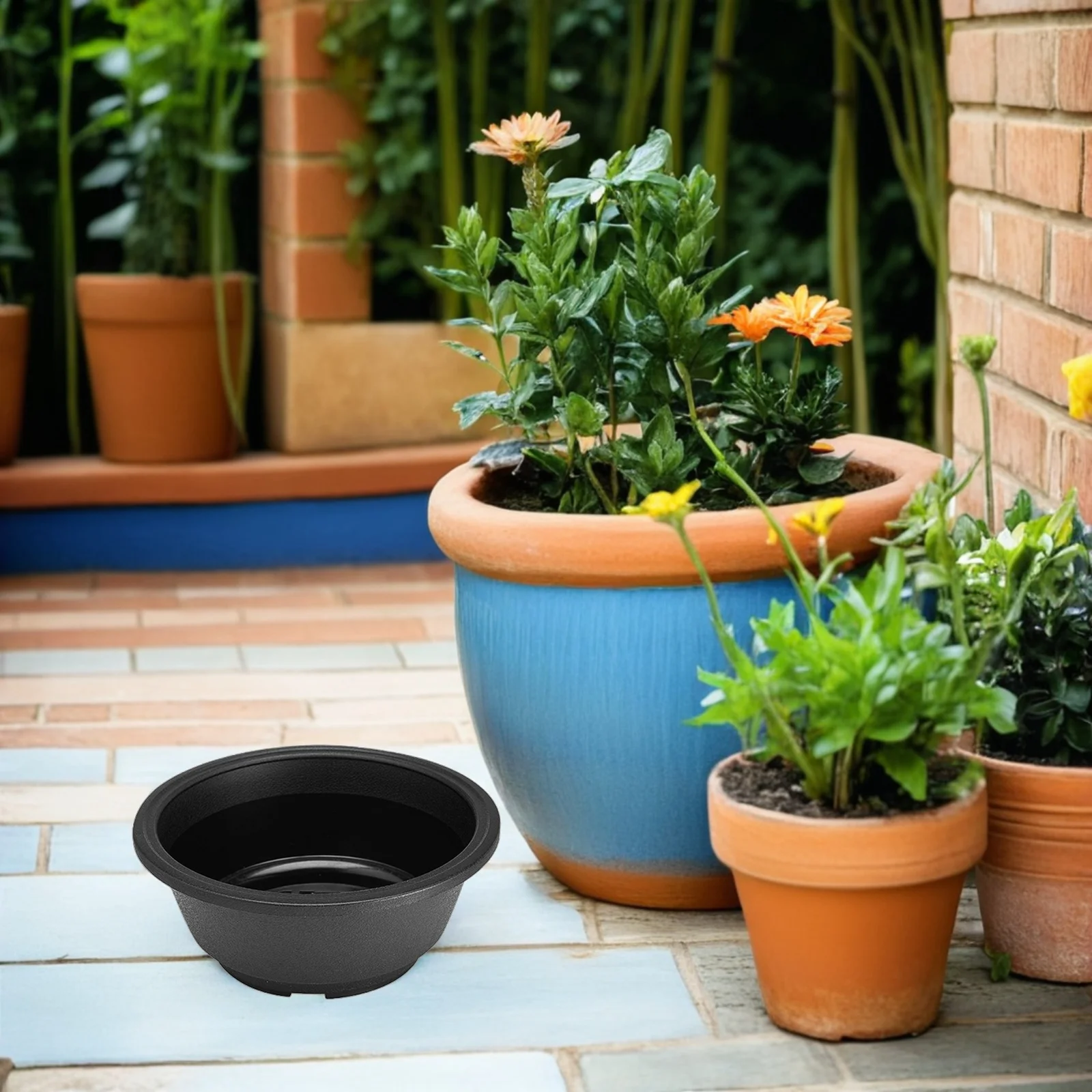 

6Pcs Succulent Combination Pots Hollow Bottom Durable Plastic Flower Plant Containers Home Garden Planters Creative Flower