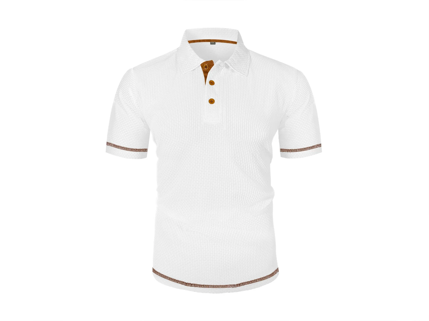 Summer ice silk lapel men's short-sleeved T-shirt men's clothing top