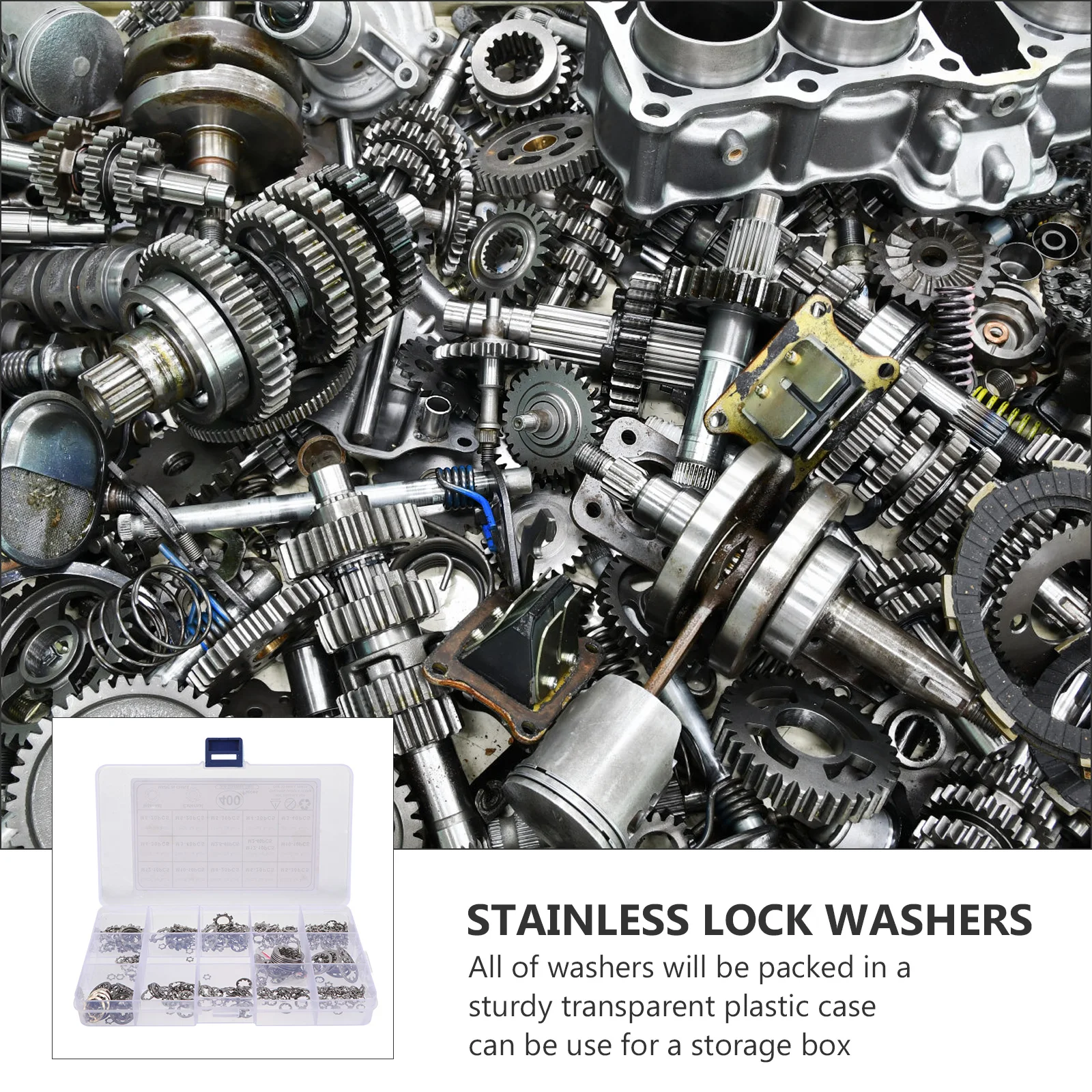 

400 шт. зубчатые стопорные шайбы со звездами из нержавеющей стали, внешние внутренние зубные подушечки, набор круглых ассортиментов, устойчивый к коррозии