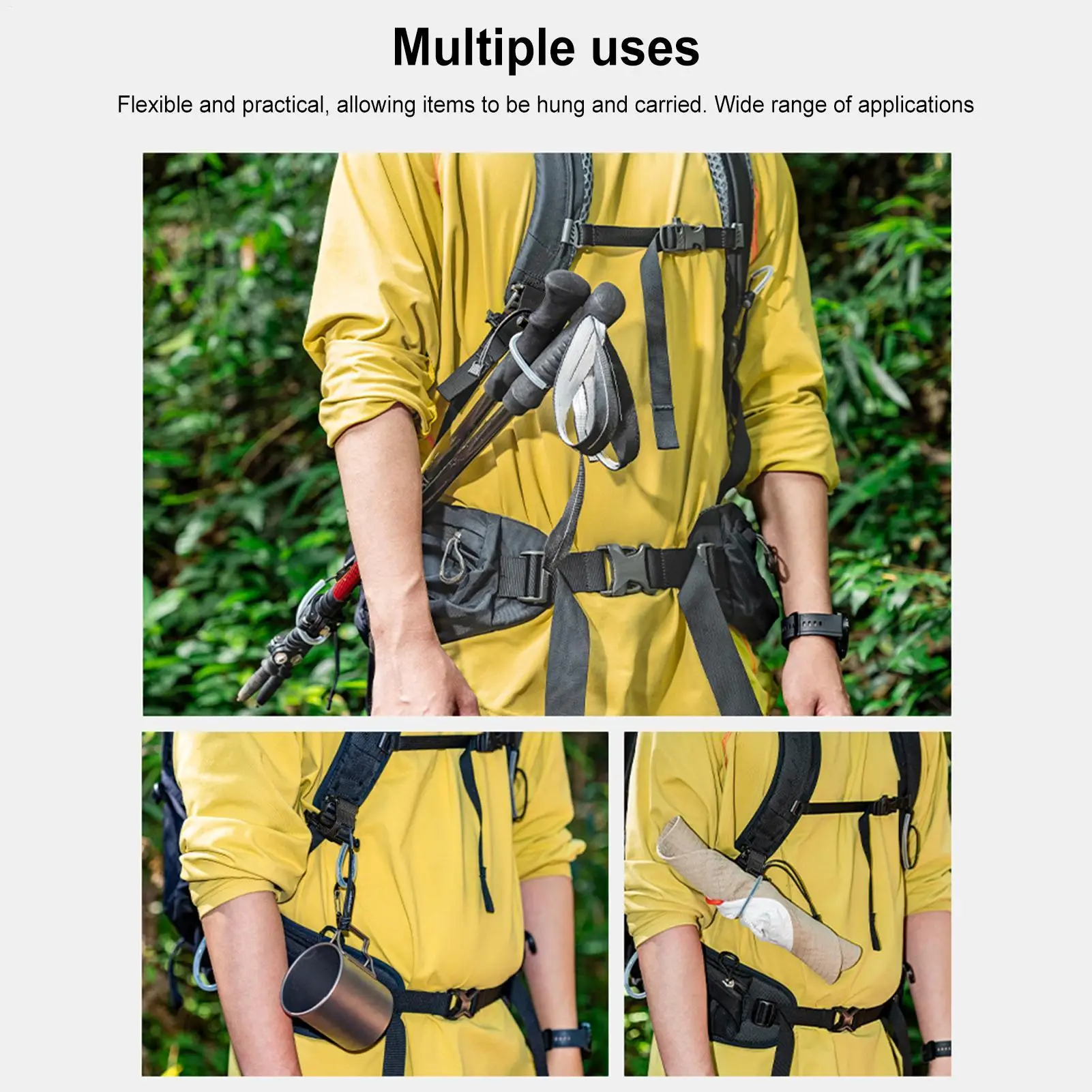 Hiking Pole Fixing Strap Backpack Accessory Easy Non dismantling bundling backpack accessories hiking poles fixing ropes