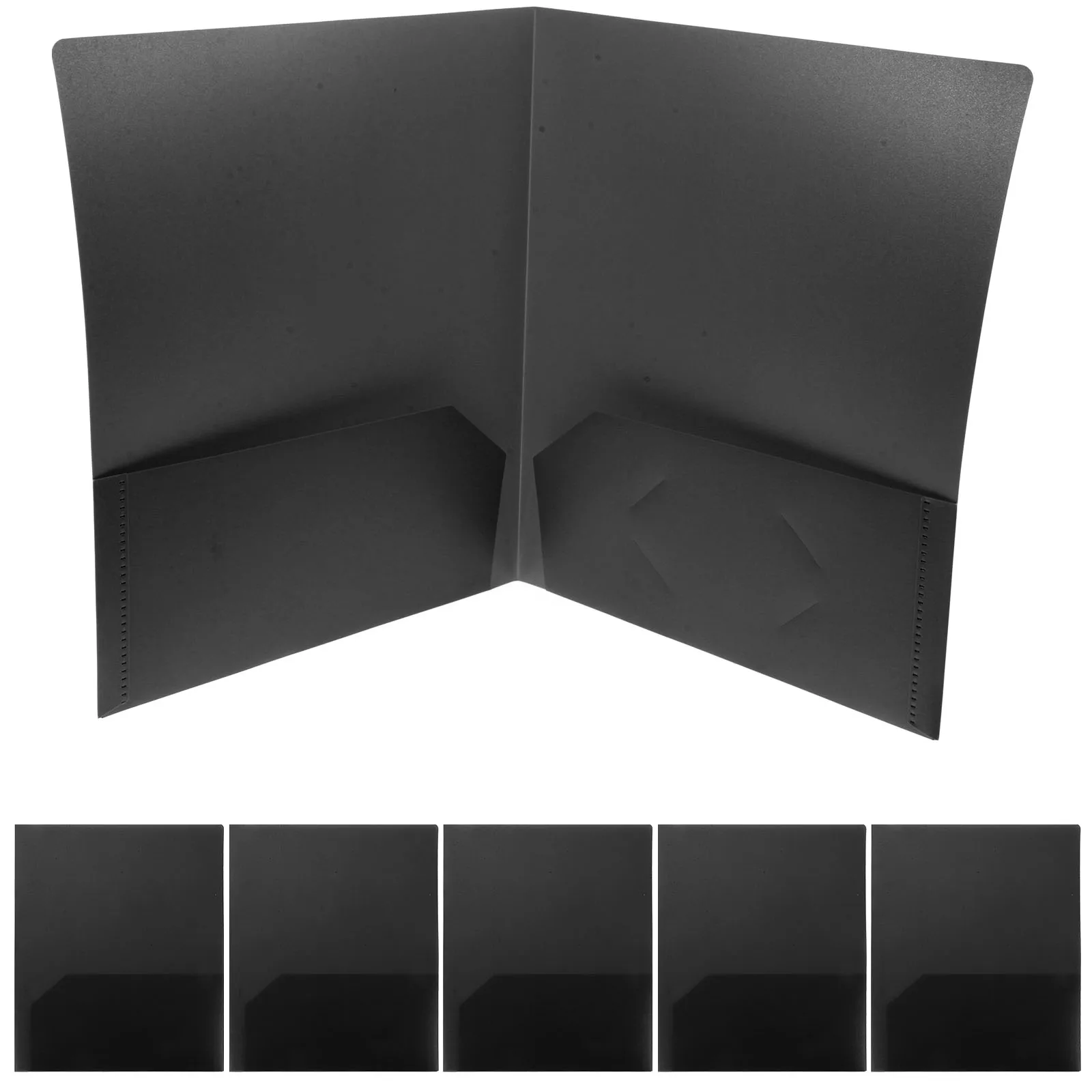 

6 PCS A4 Folder Folders for School Material Heavy Duty with Pockets File Pp Documents Office Plastic