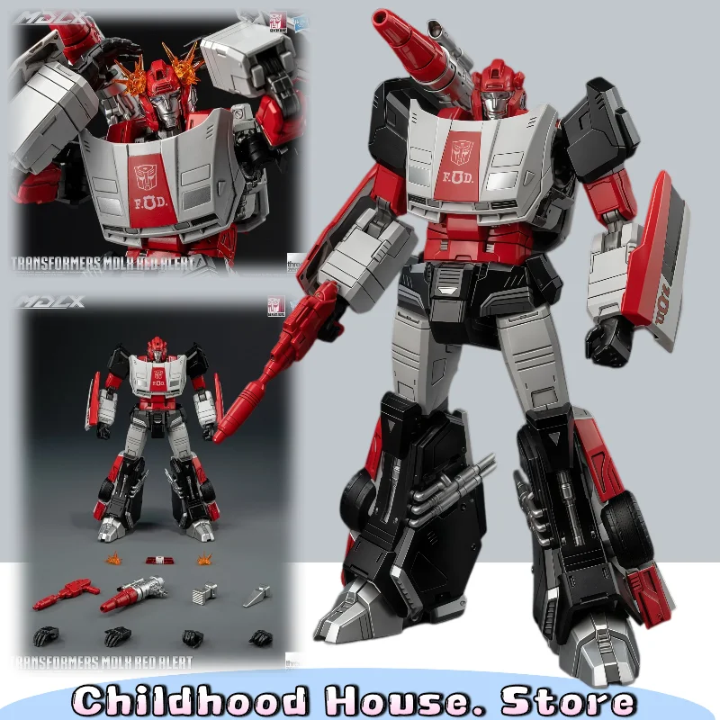 Threezero MDLX Series Transformers Red Alert G1 Autobot Diecast Collectible Articulated Action Figure Model,15cm Highly Poseable
