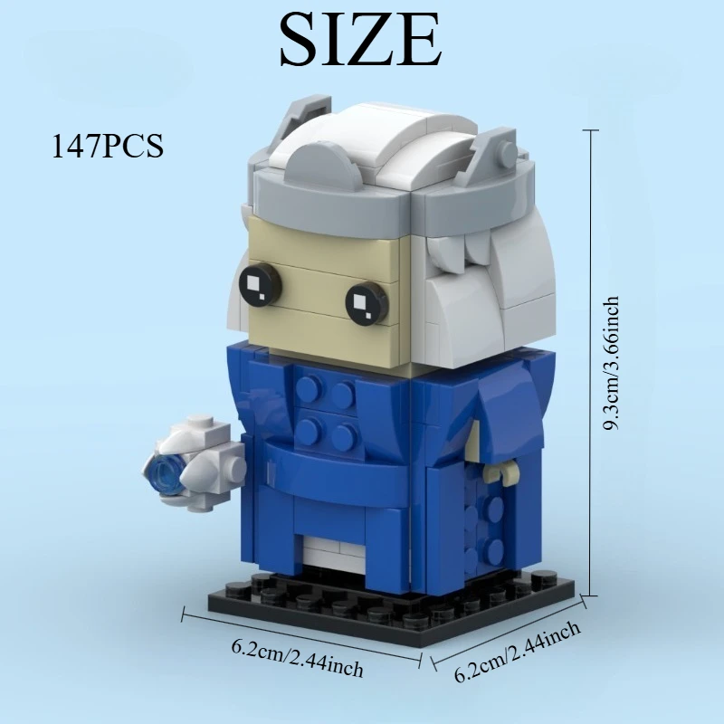

147PCS Royal Cube-Head Building Kit - MOC-Compatible King Figure Model for Adults, STEM DIY Gift with Guidebook