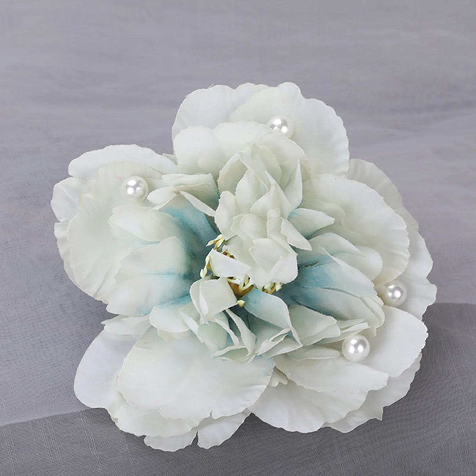 Chinese Women's Hair Styling Pins Hair Clip with Cloth Flower Decor for Bride Bridesmaid Wedding Banquet