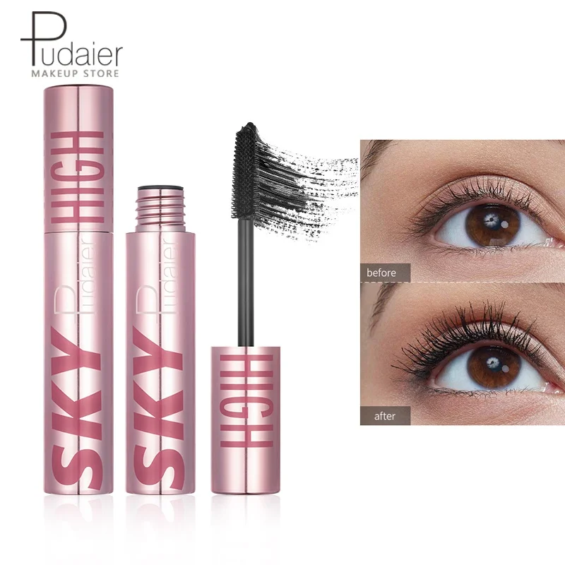 4D Curling Volumising Lengthening Mascara Waterproof Smudge Proof Vegan Thickening False Lash Professional Eye Makeup Rimel