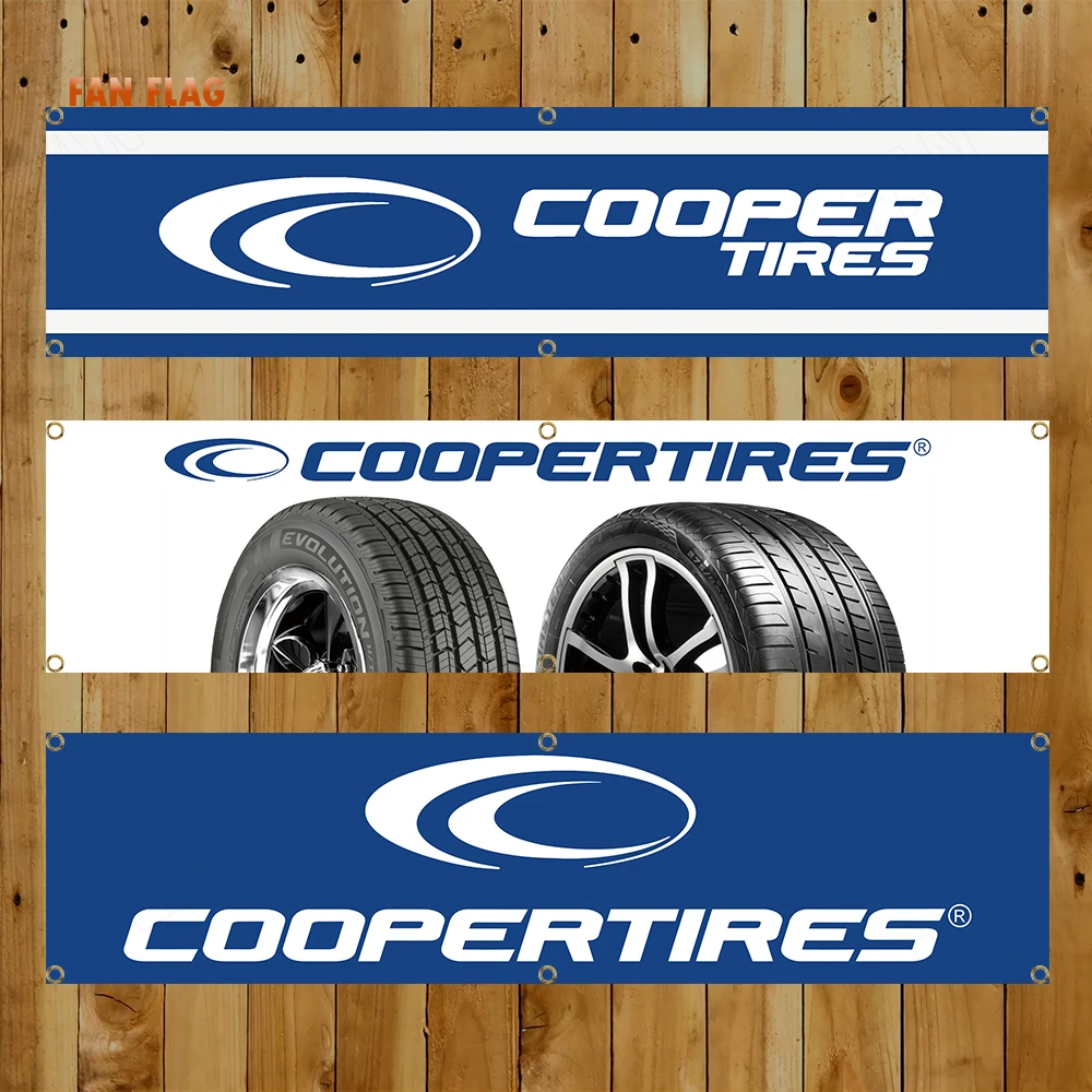 

60x240cm Auto Parts-Coopers Tires Banner Flag Polyester Printed Garage or Outdoor Decoration Tapestry