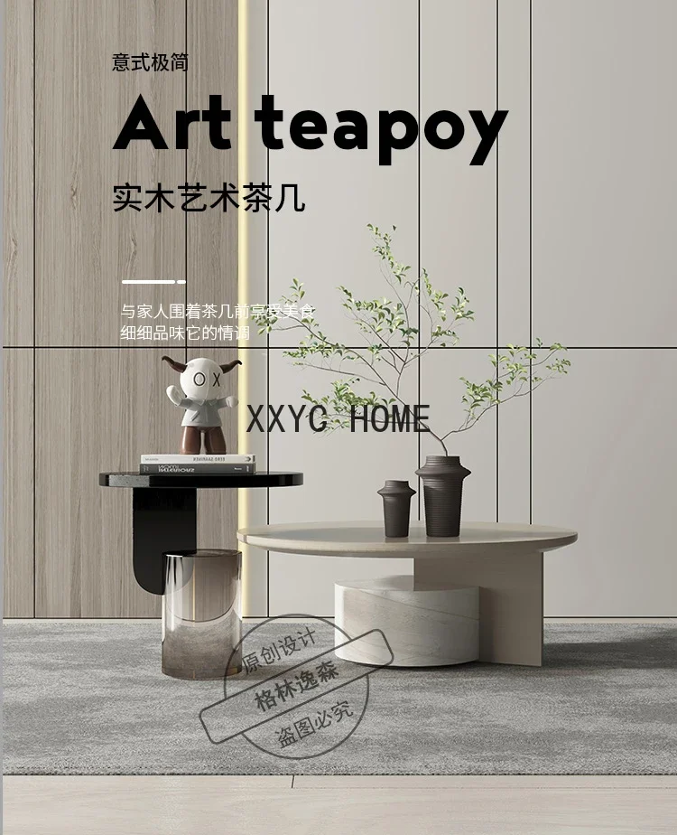 Tamanho criativo mesa de centro redonda combinação moderno e minimalista sala estar casa pequeno apartamento designer mesa lateral móveis