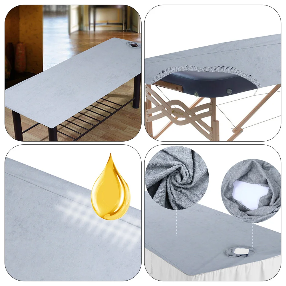 

Washable Spa Bed Cover Oil-Proof Massage Sheet Wear-Resistant Reusable Microfiber Table Cover For Beauty Salon Hospital Use