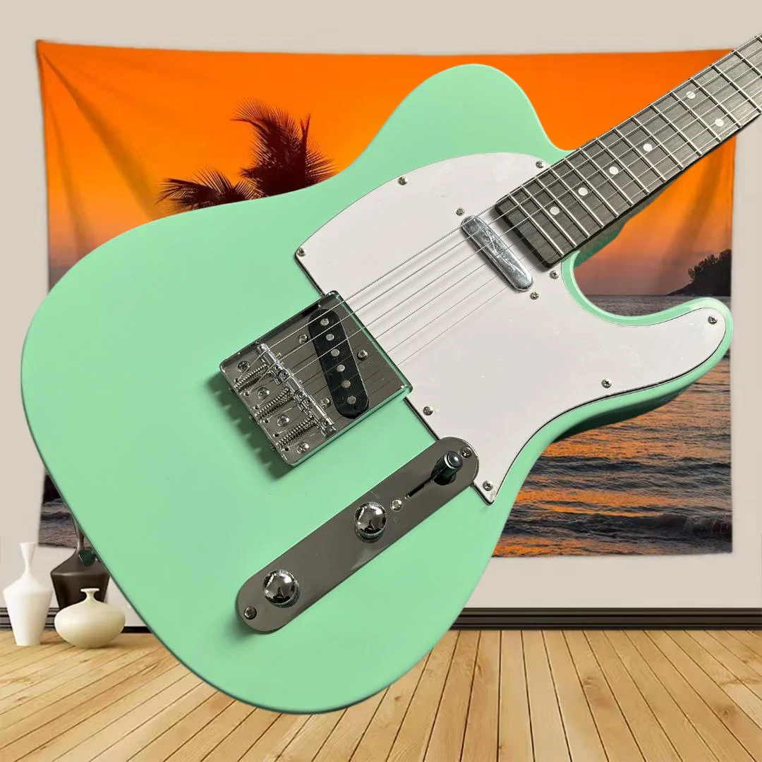 Green TLE Alder Body Maple Fingerboard Gift Free Delivery Electric Guitar