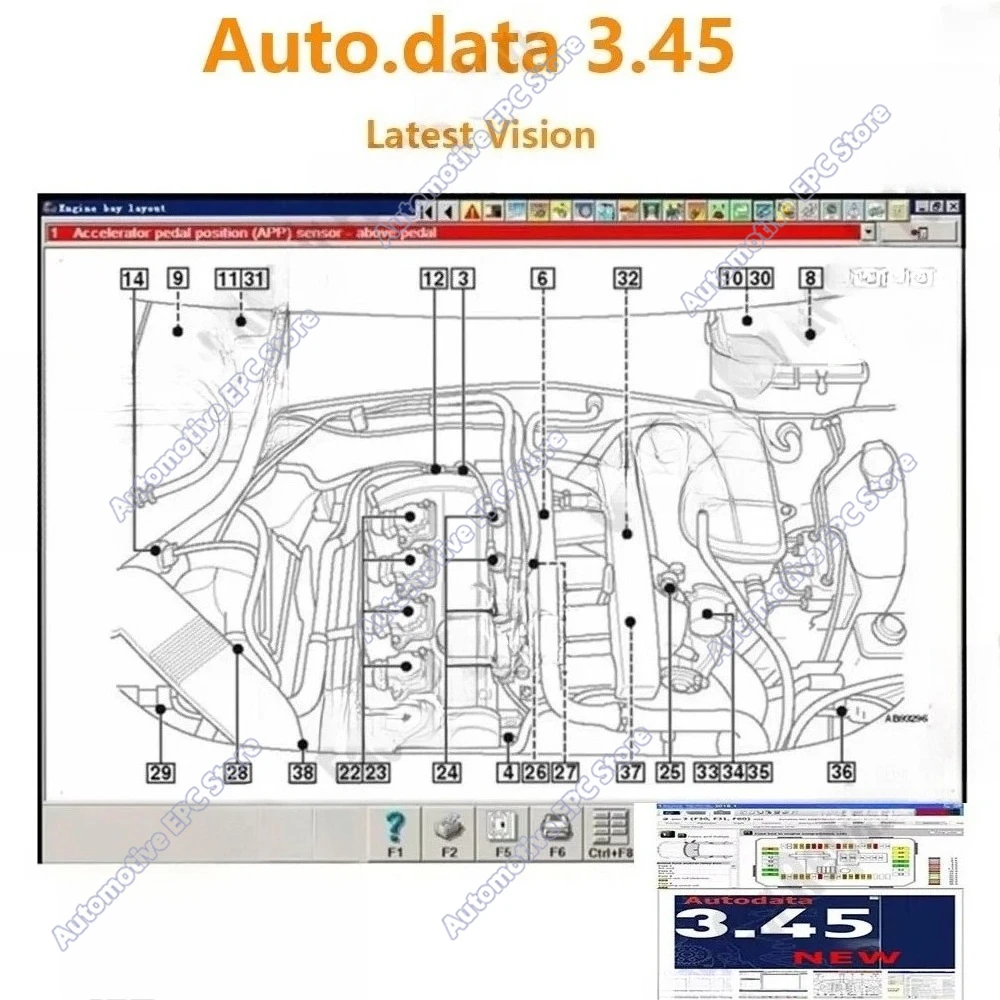 Autodata 3.45 auto repair software obd2 scanner wiring diagrams data with install video Car Maintenance Tools work with MINI VCI