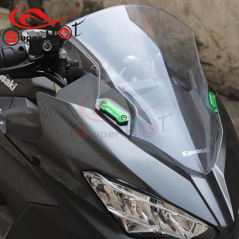 Motorcycle Accessories Mirror Hole Cover Windscreen Driven Mirror Eliminators Cap for KAWASAKI NINJA400 ZX25R NINJA 400 ZX 25R