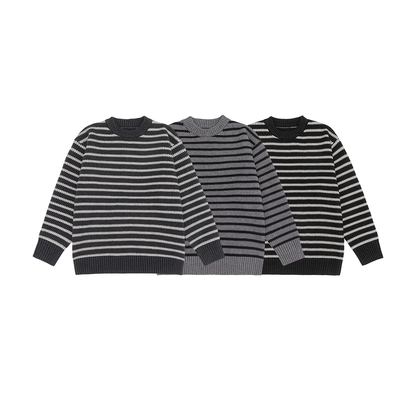 Maglione lavorato a maglia a righe uomo autunno inverno sciolto casual moda vintage pullover maglione uomo maglione top vestiti