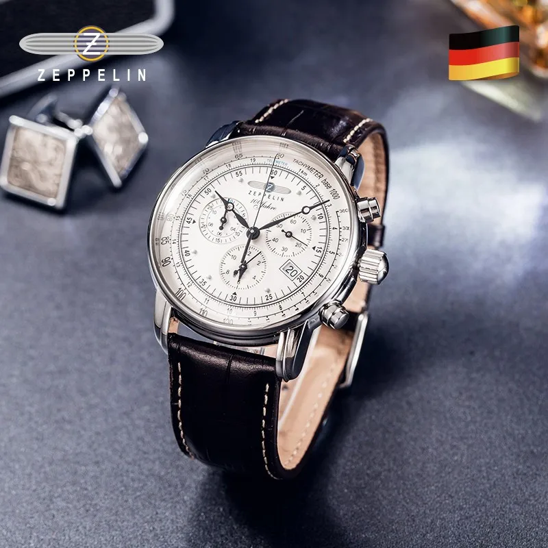 نسخة Zeppelin الجديدة القابلة للتحويل التذكاري montre pour hommes ريترو affaires loisirs montre pour hommes montre de mode