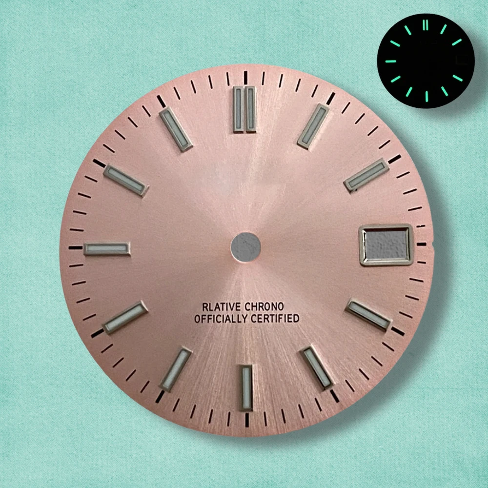 28.5mm High Quality S Logo NH35 Dial sunray Dial Day just Mod fit NH35/NH36 Movement Fit 3/3.8 o'clock Crown NH35 Accessories