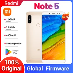 Global rom Redmi Note 5 Smartphone Cell Phone Snapdragon 636 13.0MP  Dual SIM Dual Camera