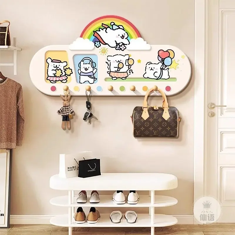 

Kawaii Sanrio Cute Room Decoration Cartoon Storage Hello Kitty Rack Hook Coat Rack Birthday Lovely Gifts Toys for Girls