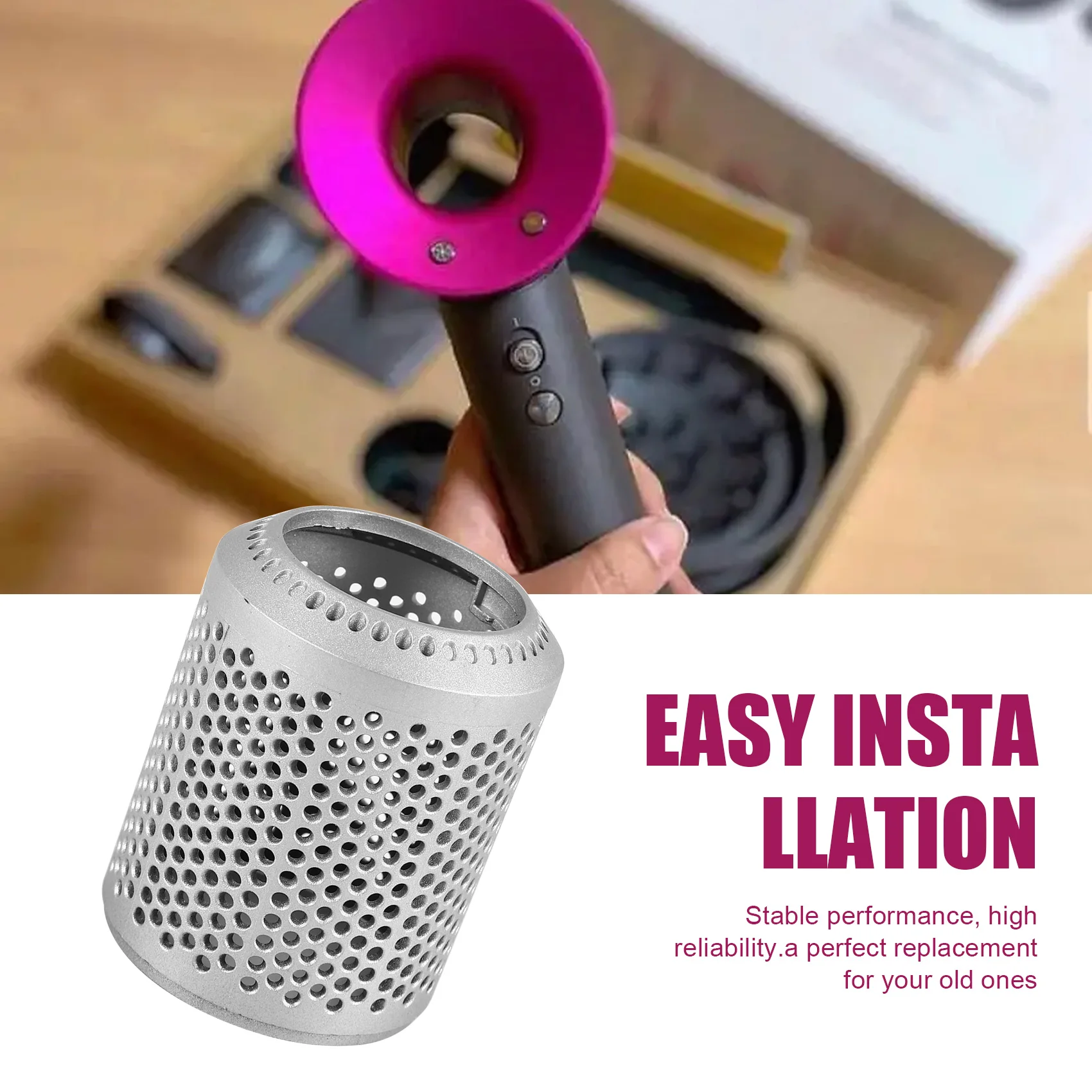 Новый подходит для фена Dyson HD01 HD03 HD08 пылезащитная внешняя крышка фильтра аксессуары для пылесоса серебристый