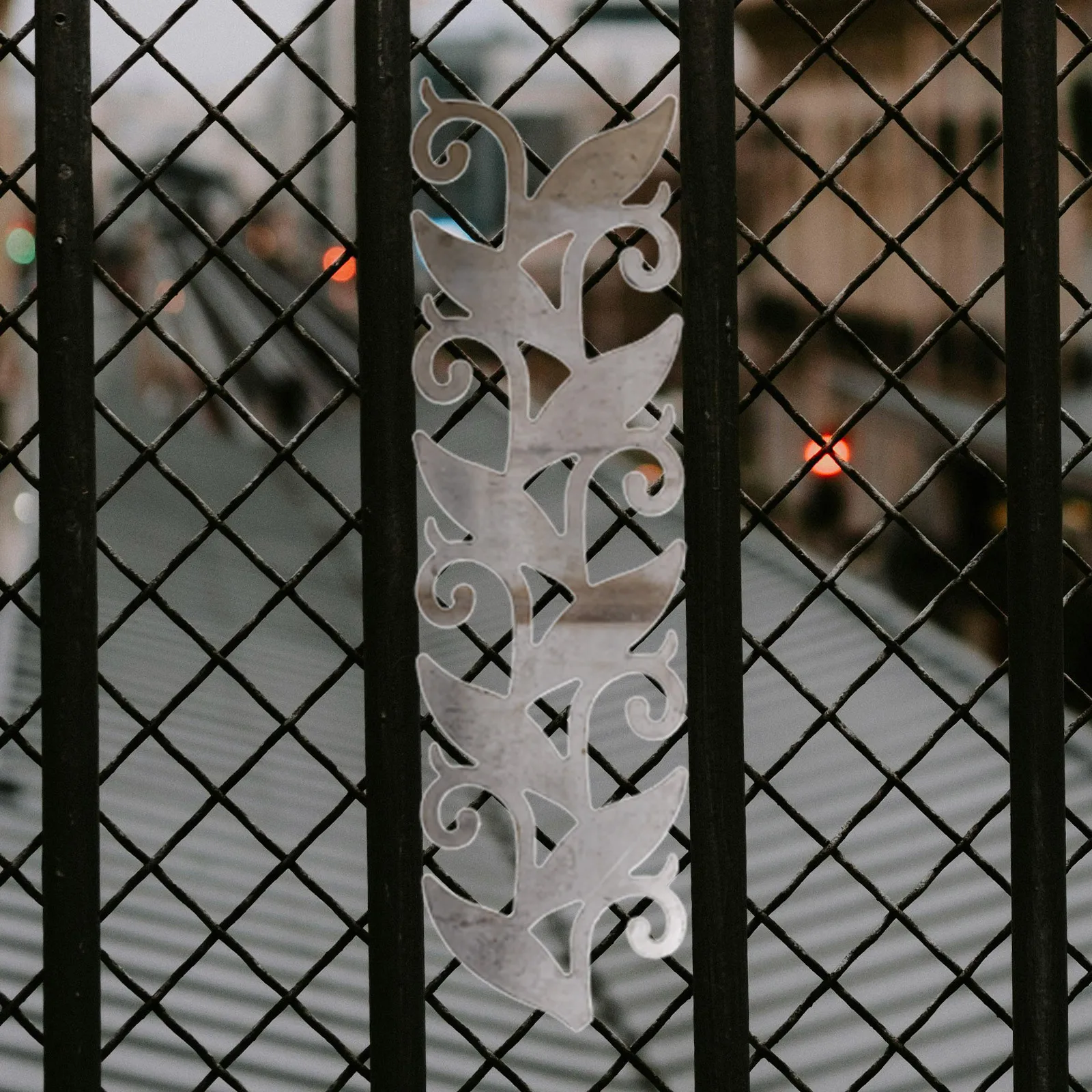 

Parts Wrought Iron Door Decorative Panel Fence Outdoor Silver Garden Decoration Baby
