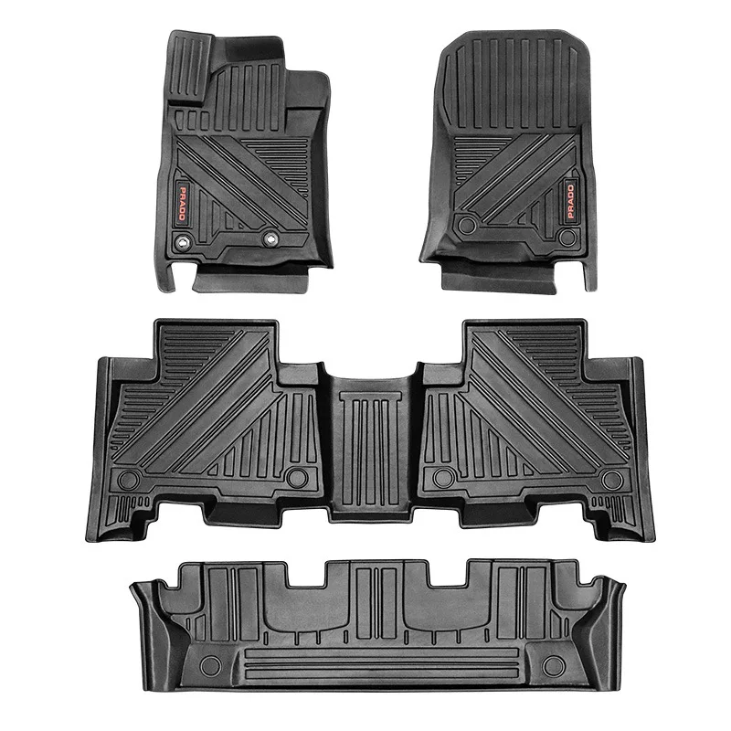 

Hot Sale Auto Durable Easy Cleaning Fancy Floor Covering Car Floor Mat Trunk Boot Liner Used BLACK for Prado 2010-2022