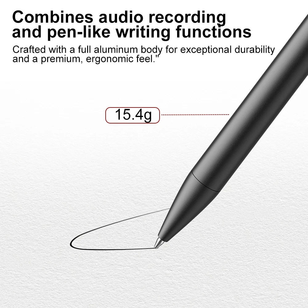 Famue L61S Writing Recorder Pen - One-Touch Recording, 360° 1536kbps, Type-C Direct Connect for Phones, Student Classroom Notes