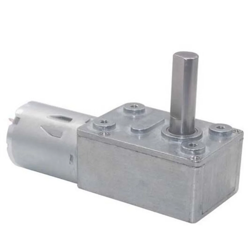JGY370 Turbo Worm Gear Motor DC 6/12/24V High Torque Self Locking Reversible Gearbox Adjustable Low Speed Gear Motor Reducer