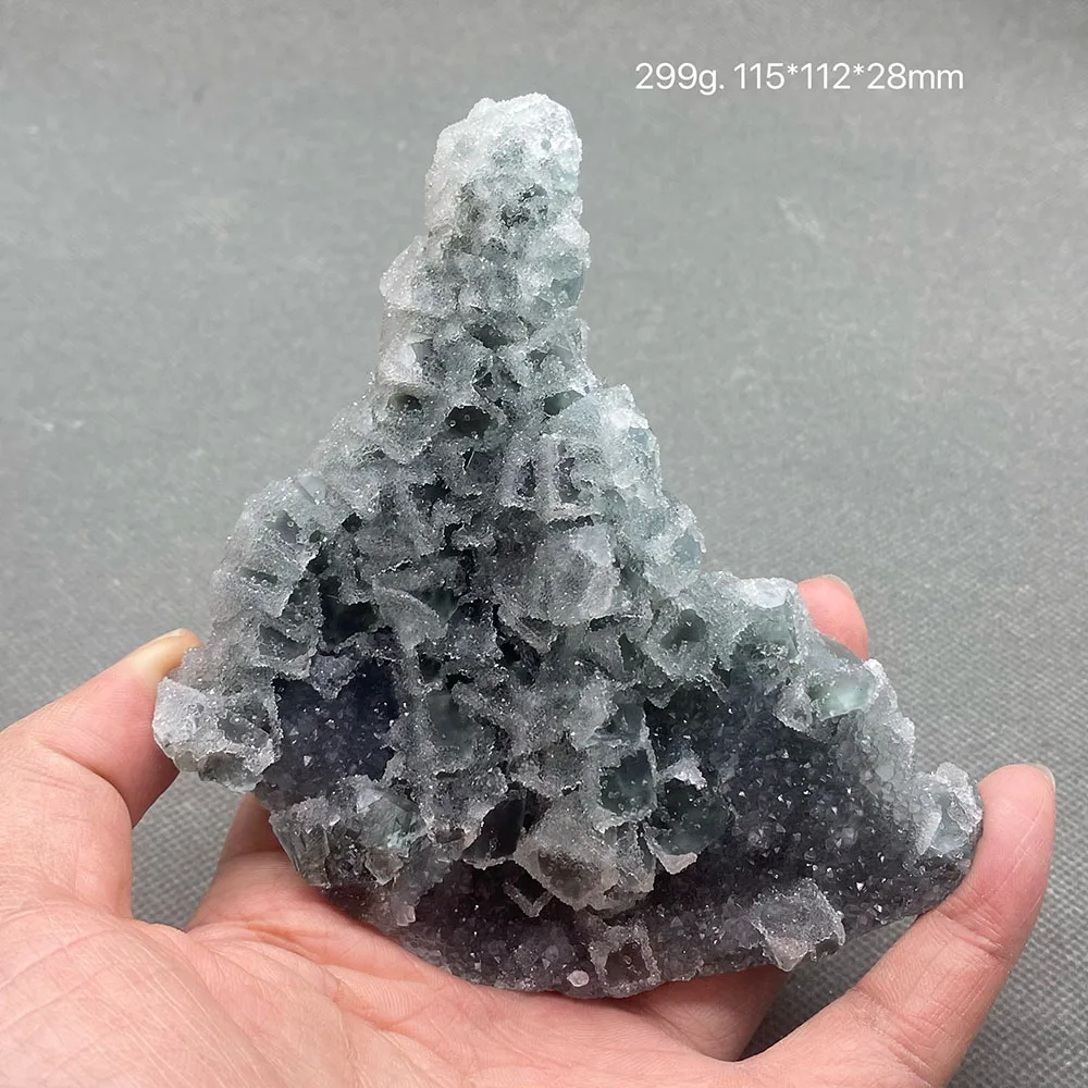 100% natural China fujian green vitreous fluorite mineral standard crystal ore specimen gemstone