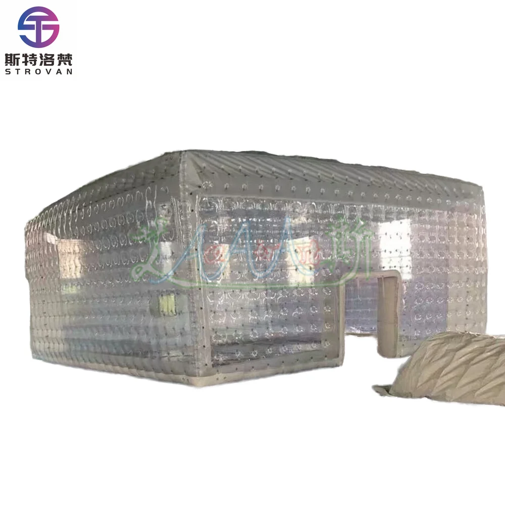 

STLF Outdoor Inflatable Transparent Cube Tent Airtight PVC Square Tent for Event or Exhibition Party Use Sea Shipping
