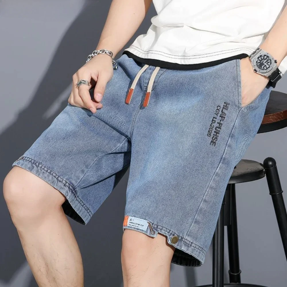y2k Mens shorts jeans Loose Baggy jeans Denim Short Men Jeans Fashion Streetwear Hip Hop Cargo pants man Shorts Pocket Male