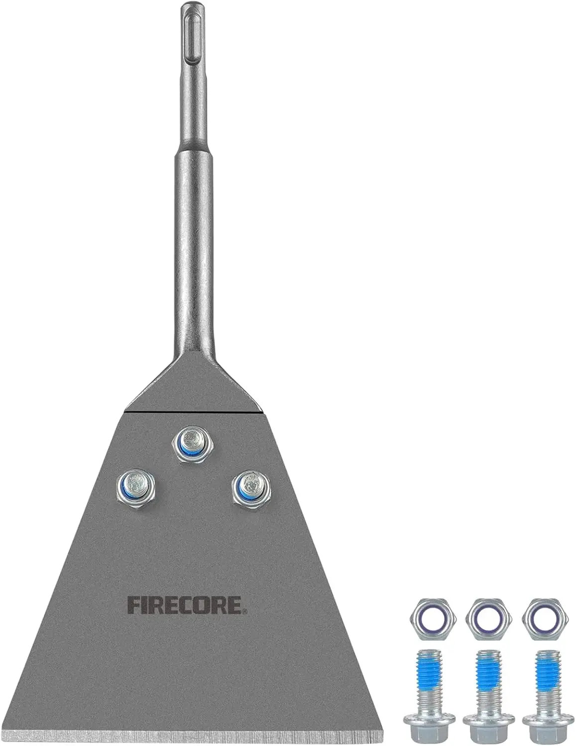 

Скребок для пола SDS Plus 5 x 11 дюймов с запасными болтами и стопорными гайками, высокопрочный зубильный нож для удаления плитки для перфораторов