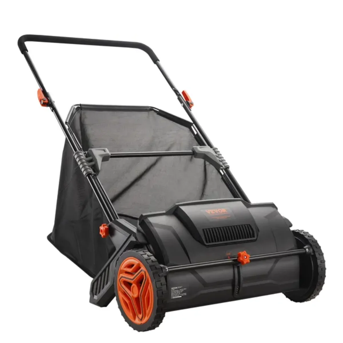 

VEVOR 21" Lawn Sweeper | 3.5 Cu Ft Mesh Collector | 2 Brushes & Rubber Wheels