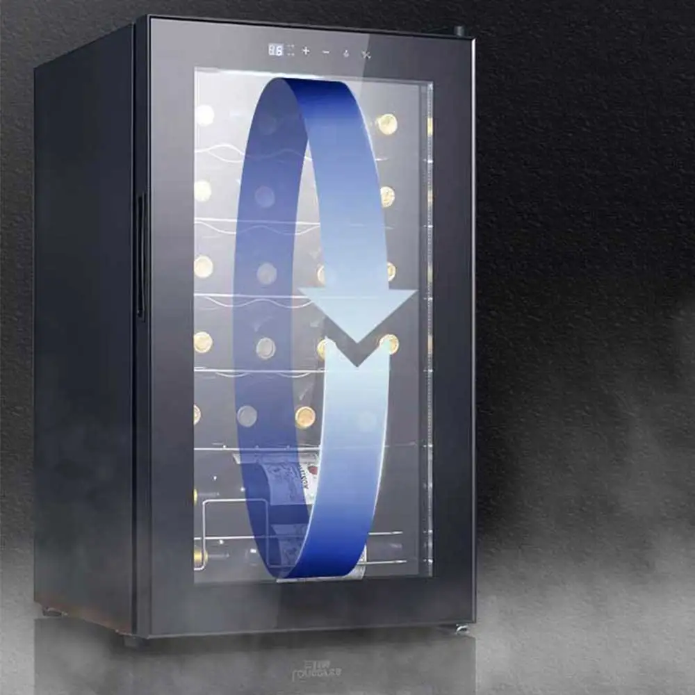 Armário de vinho com temperatura constante, 70l, refrigerador de vinho inteligente, refrigerador elétrico doméstico para bebidas de chá, vitrine