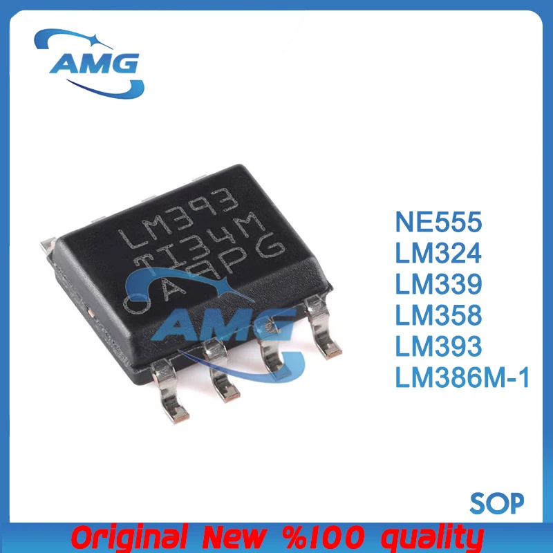 50PCS LM285 NE555 LM324 LM358 LM386M-1 package sop amplifier circuit board new IC chip