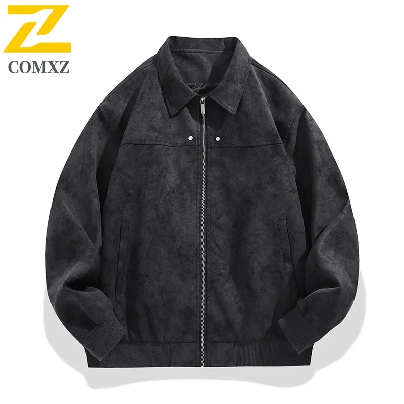 

COMXZ Men Lightweight Jacket Turndown Collar Windproof Outdoor Adventure Cycling Climbing Jacket Streetwear Thin Outerwear