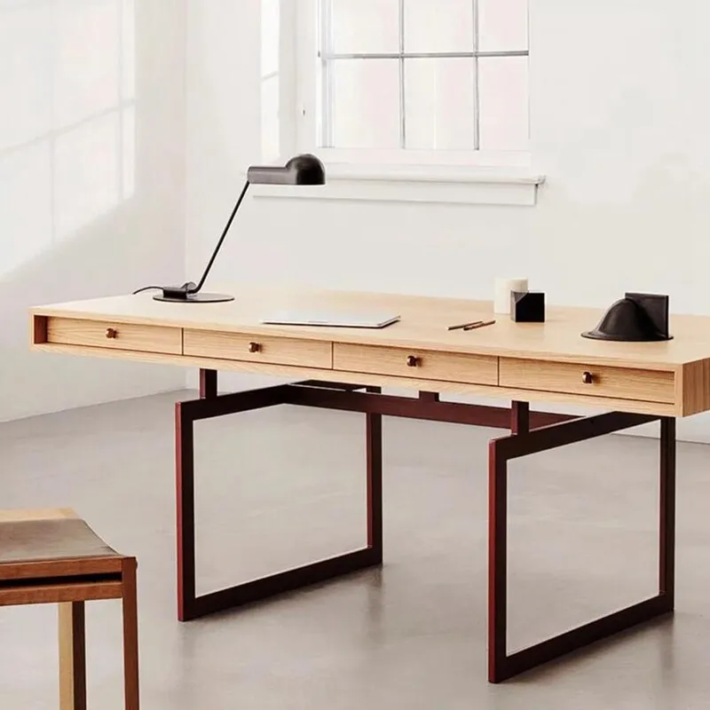 Wooden Minimalist Office Desk Modern Design Aesthetic Display Executive Office Desk Reception Luxury Ufficio Trendy Furniture
